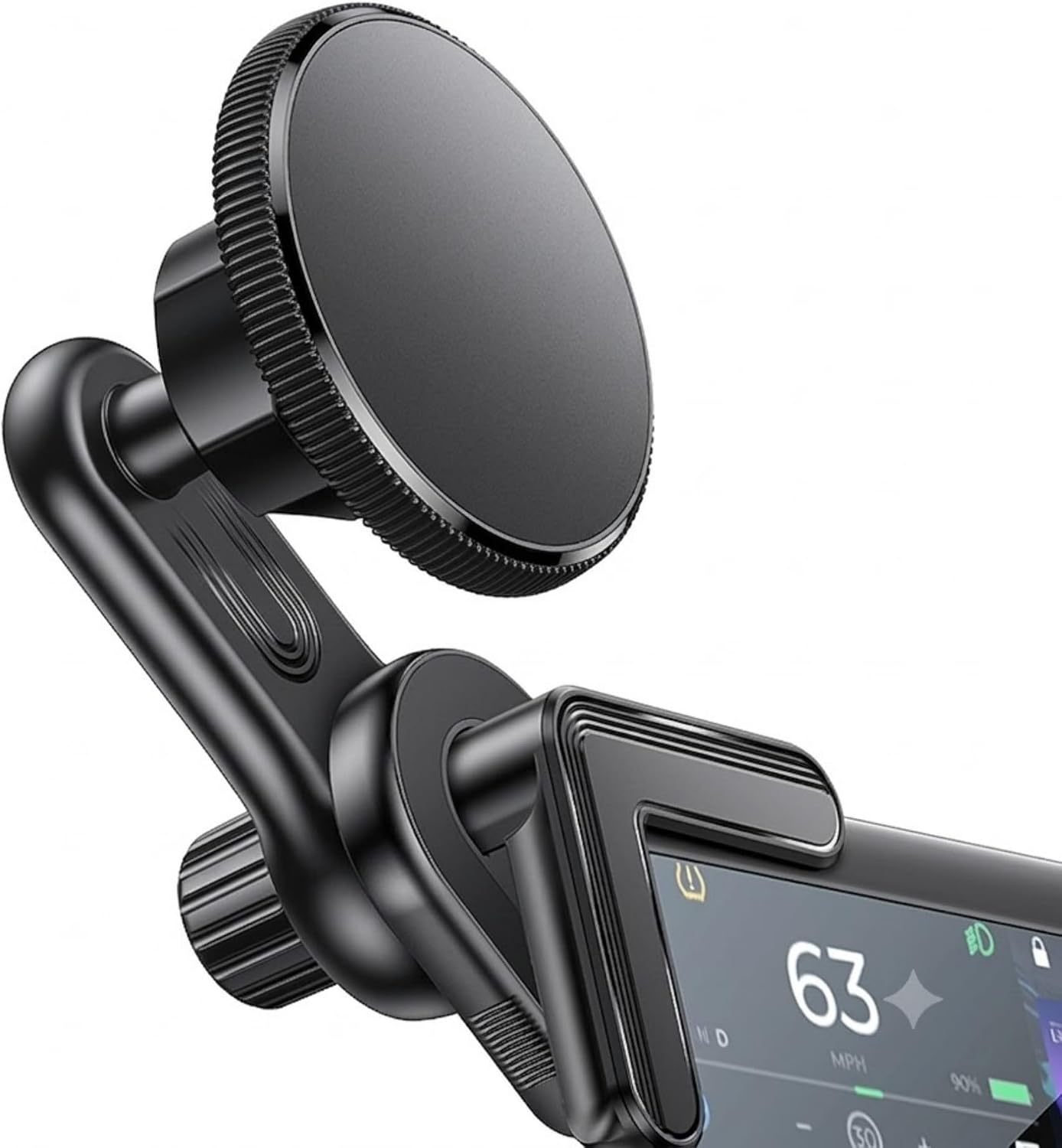 D-A38 Magsafe Araç Telefon Tutucu Multimedya Tablet Ekran Arkası Sarsılmaz Manyetik Stand, MagSafe Uyumlu, 360° Ayarlanabilir
