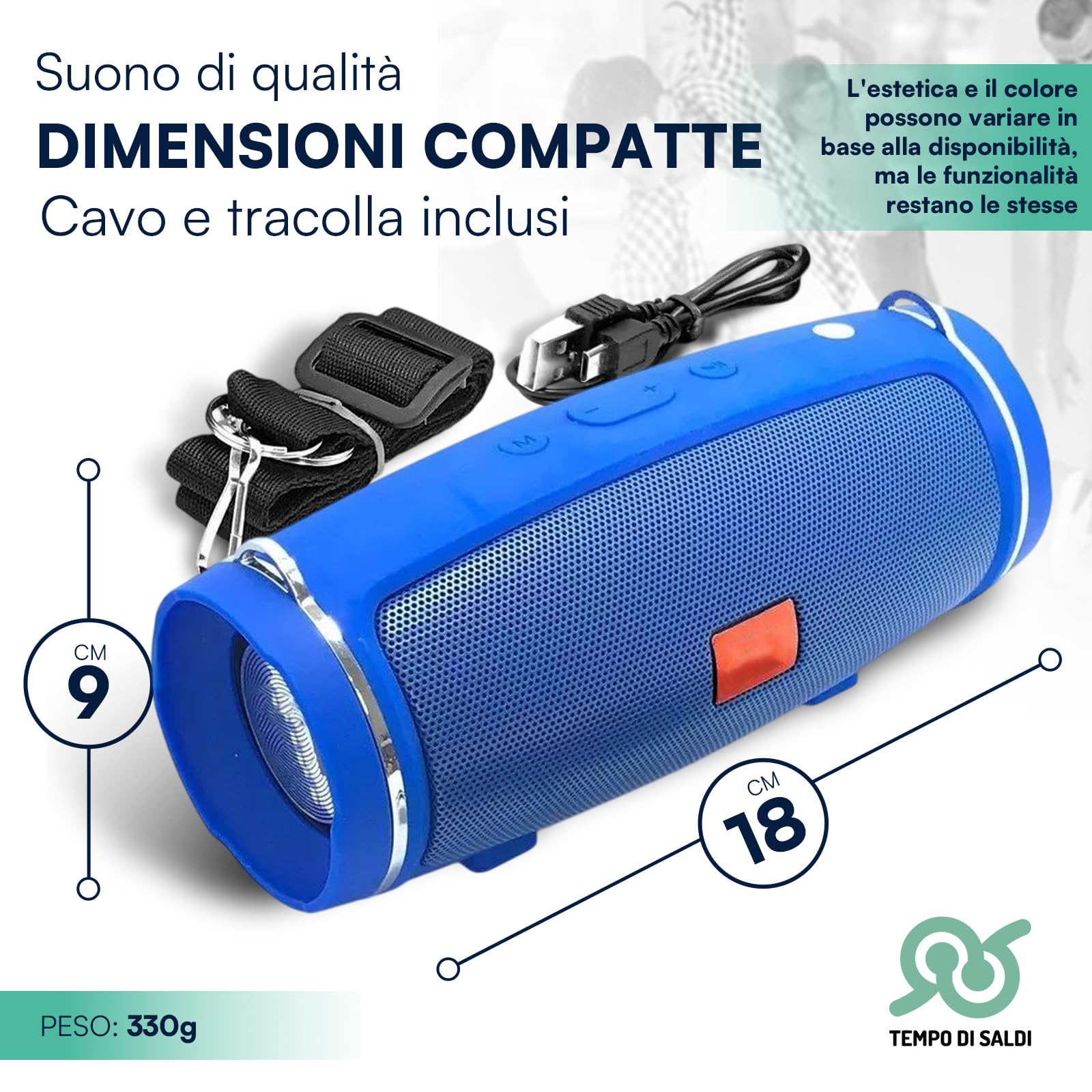 ELEMENT T4 Altoparlante Speaker Bluetooth - Portatile, Impermeabile - Foto 3
