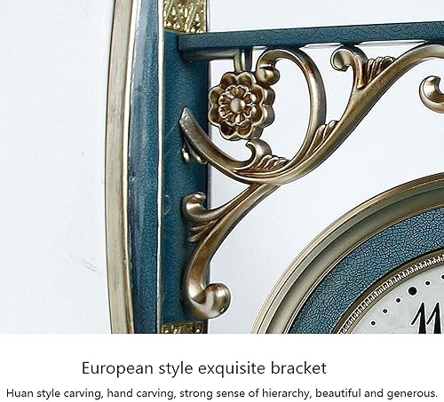 Miniatura 3 de Reloj antiguo de pared con luz de lujo de doble cara, reloj moderno y creativo, reloj de pared de movimiento silencioso para sala de estar, pasillo,