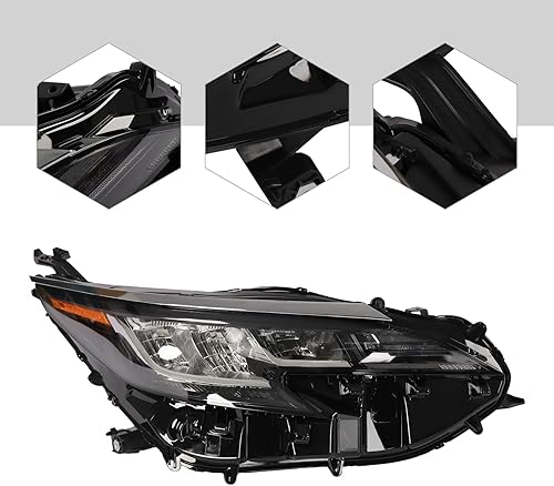 Miniatura 5 de CNCEST Faro delantero derecho LED para Sienna LE XLE 2021 2022 21 22 - Carcasa negra  Ajuste directo - Lado delantero derecho del pasajero