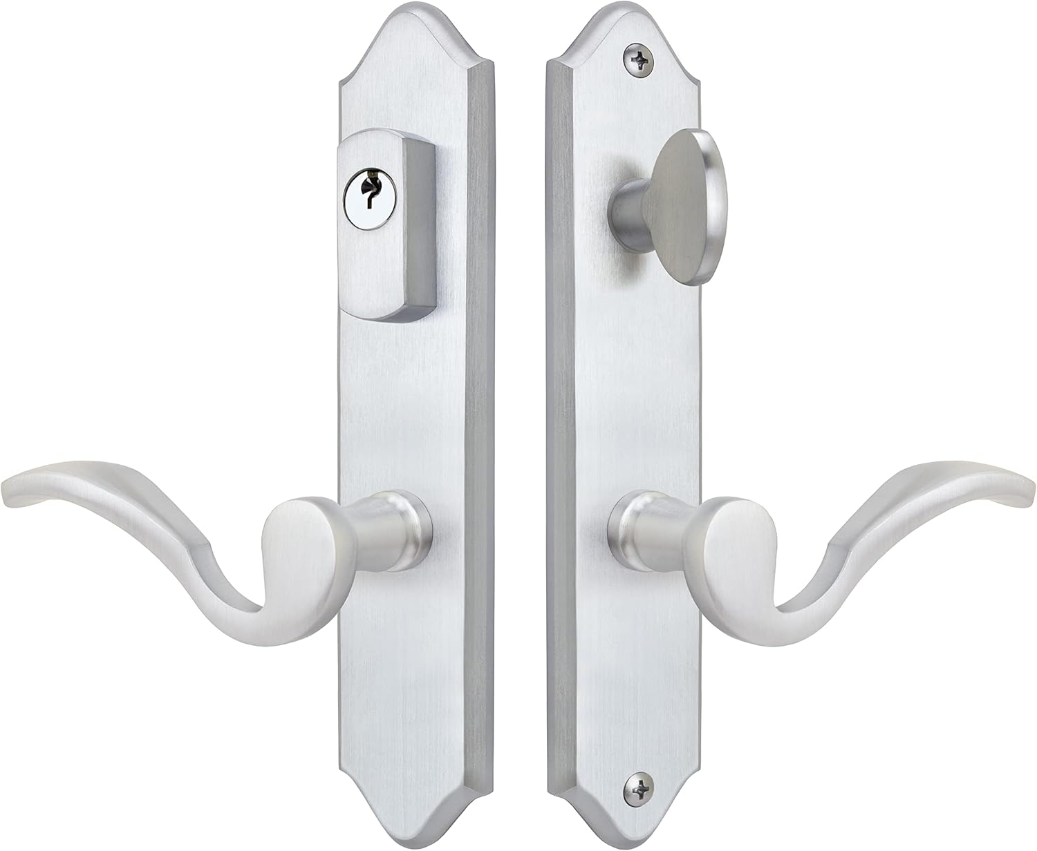 Imperial by FPL- Solid Brass Active Trim Only Lever Set for Multipoint Lock, SC1 Keyway, Satin Chrome