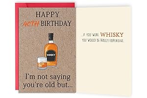40th Whiskey Gifts for Men, 40th Birthday Gifts Women Men