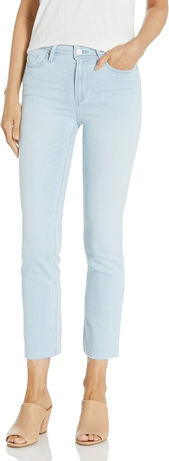 Straight Leg Raw Hem Ankle Jean 