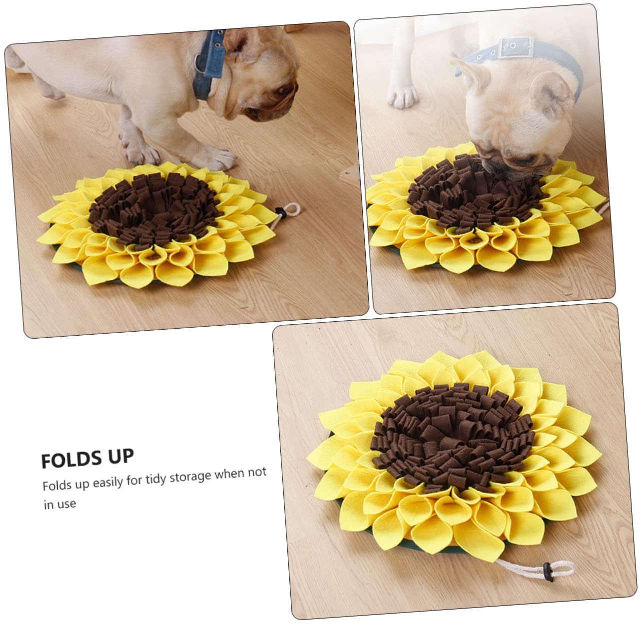 Angoily 3piezas Alfombra De Forrajeo para Perros Mat De Comida Lento Diseño De Girasol Estimula El Olfato y Reduce El Estrés para Entrenamiento De Alimentación y Entretenimiento De