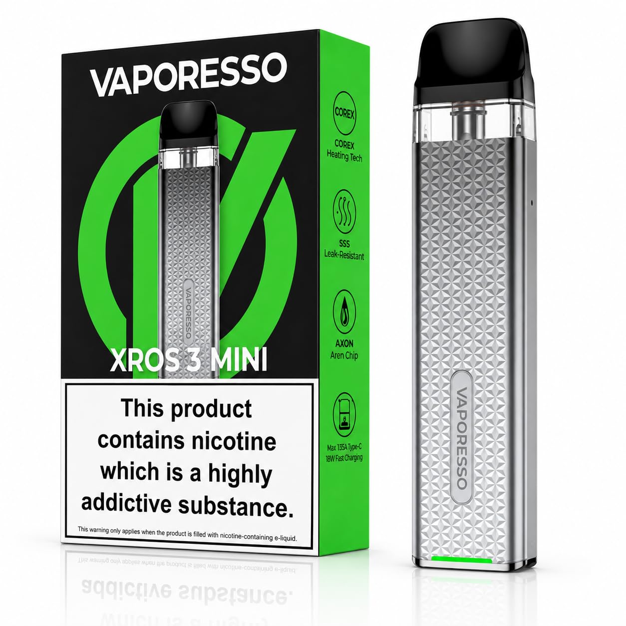 how long does vaporesso xros 3 take to charge Mini Pod Vape Kit [Icy Silver] Refillable Circuit Choose Flavor:Watermelon Batch Best 510 Batteries for