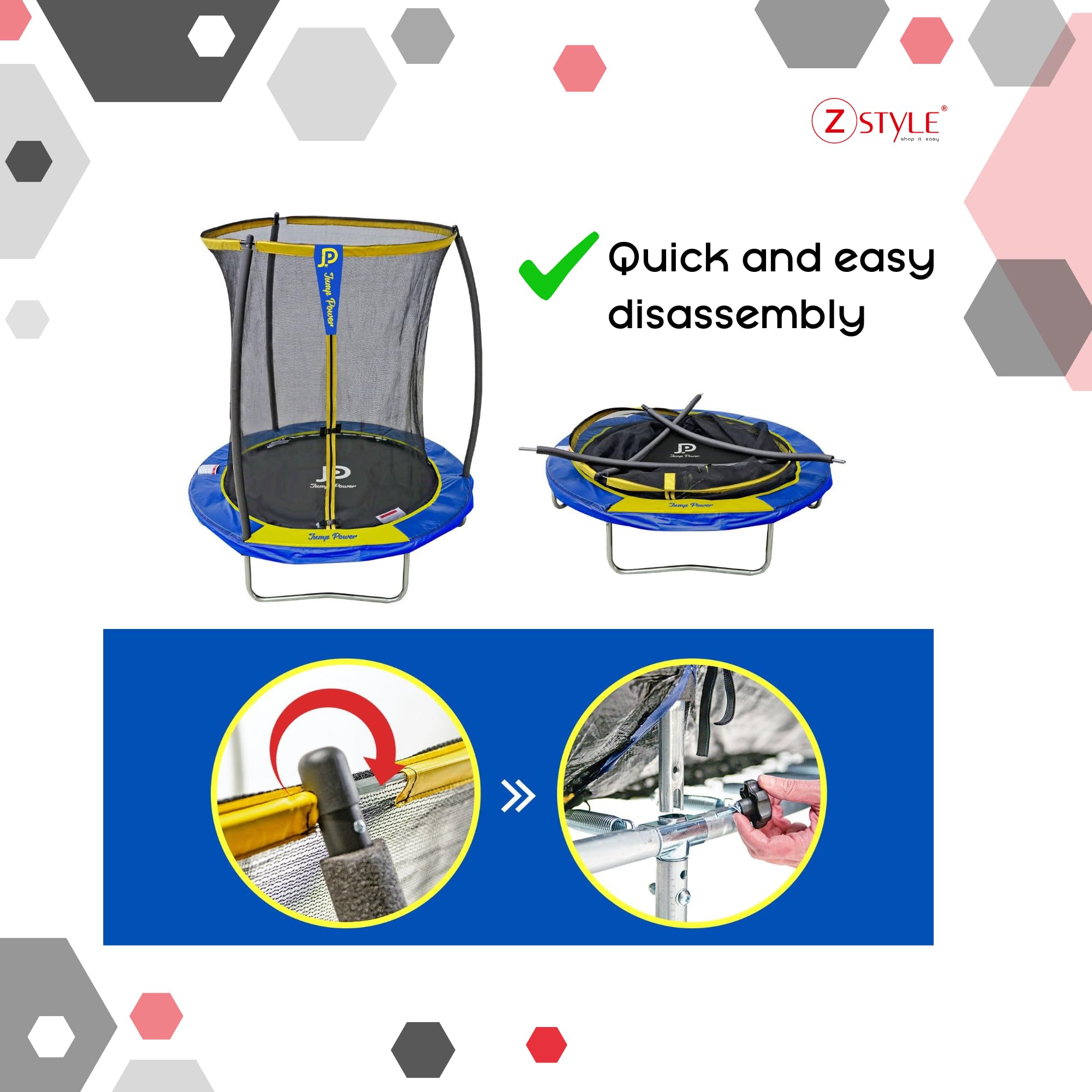 Trampolino Tappeto Elastico Per Giardino Ø 183/244 Set Completo Rete Di Sicurezza Scaletta Copertura Del Bordo Per Bambini Adulti Rotondo Sport Tempo Libero