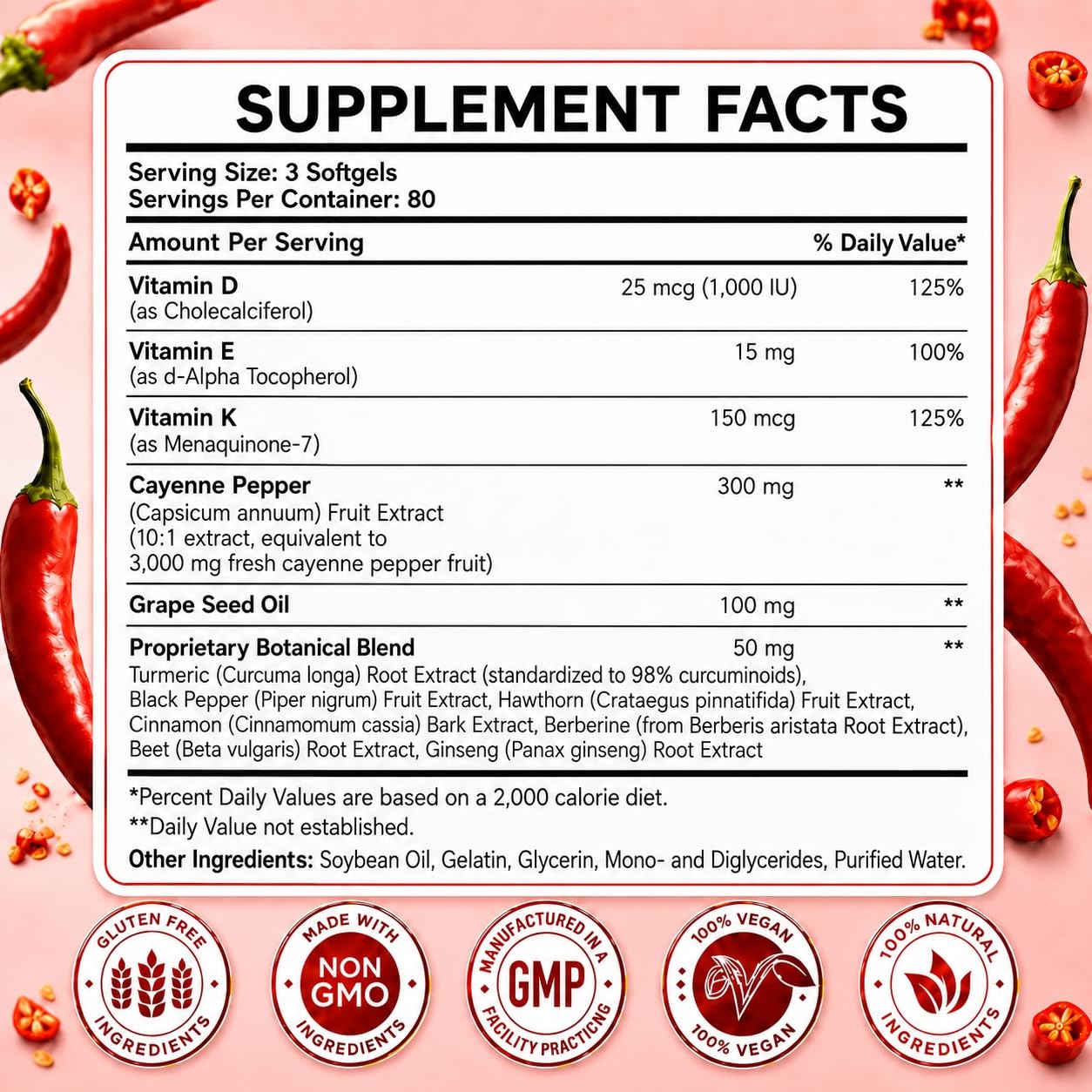 Cayenne Pepper Softgels, 12-in-1 Capsaicin Capsules Supplement — Amazon image 2