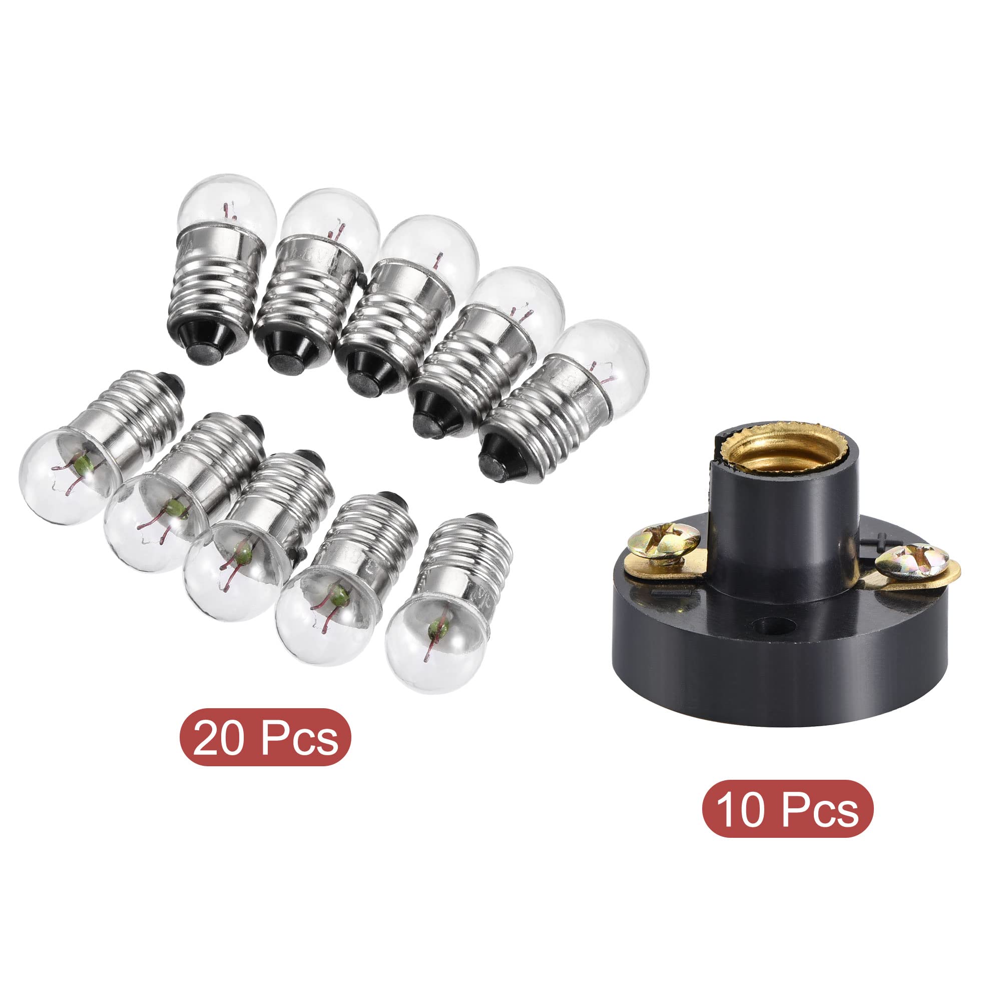 ShuoHui Lot De 10 Culot De Lampe E10, Montage à Vis LED, Petit