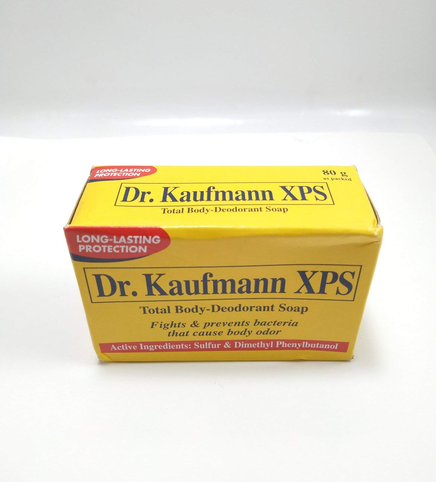 Dr. Kaufmann XPS Total Body Deodorant Soap - Fights and Prevents Bacteria That Cause Body Odor - Long Lasting Protection - With Sulphur and Dimethyl Phenylbutanol- 80 g