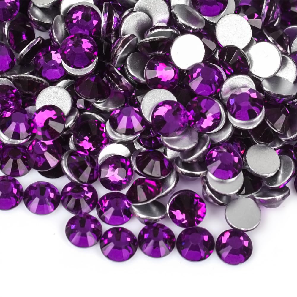 Strass lilas pour nail art strass non thermocollants dos plat décoration ongle 3D