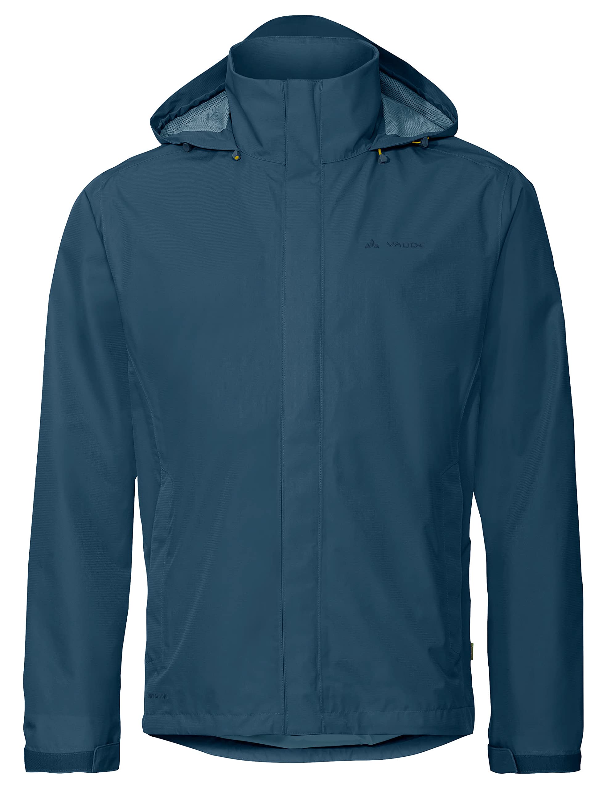 Vaude Men'S Escape Light Rain Jacket - Size 122 In Blue, Water-Repellent Outdoor Jacket, Breathable Windbreaker With Hood, Climate-Friendly Hiking Jacket