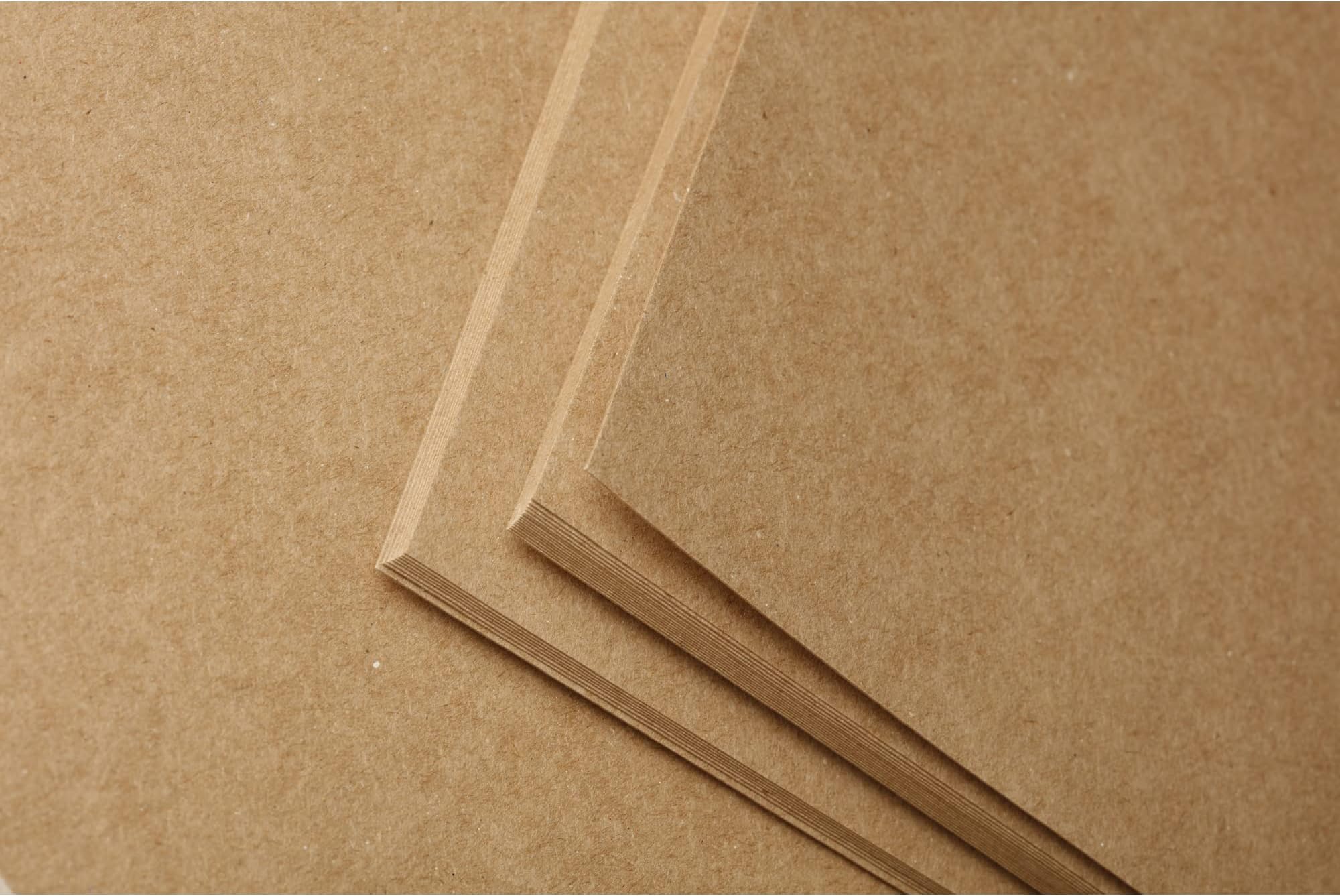 Papier Kraft Recyclé A4 - 50 Feuilles - 100 G/m² - Double Face Couleur Biscuit - Idéal Créations & Emballage