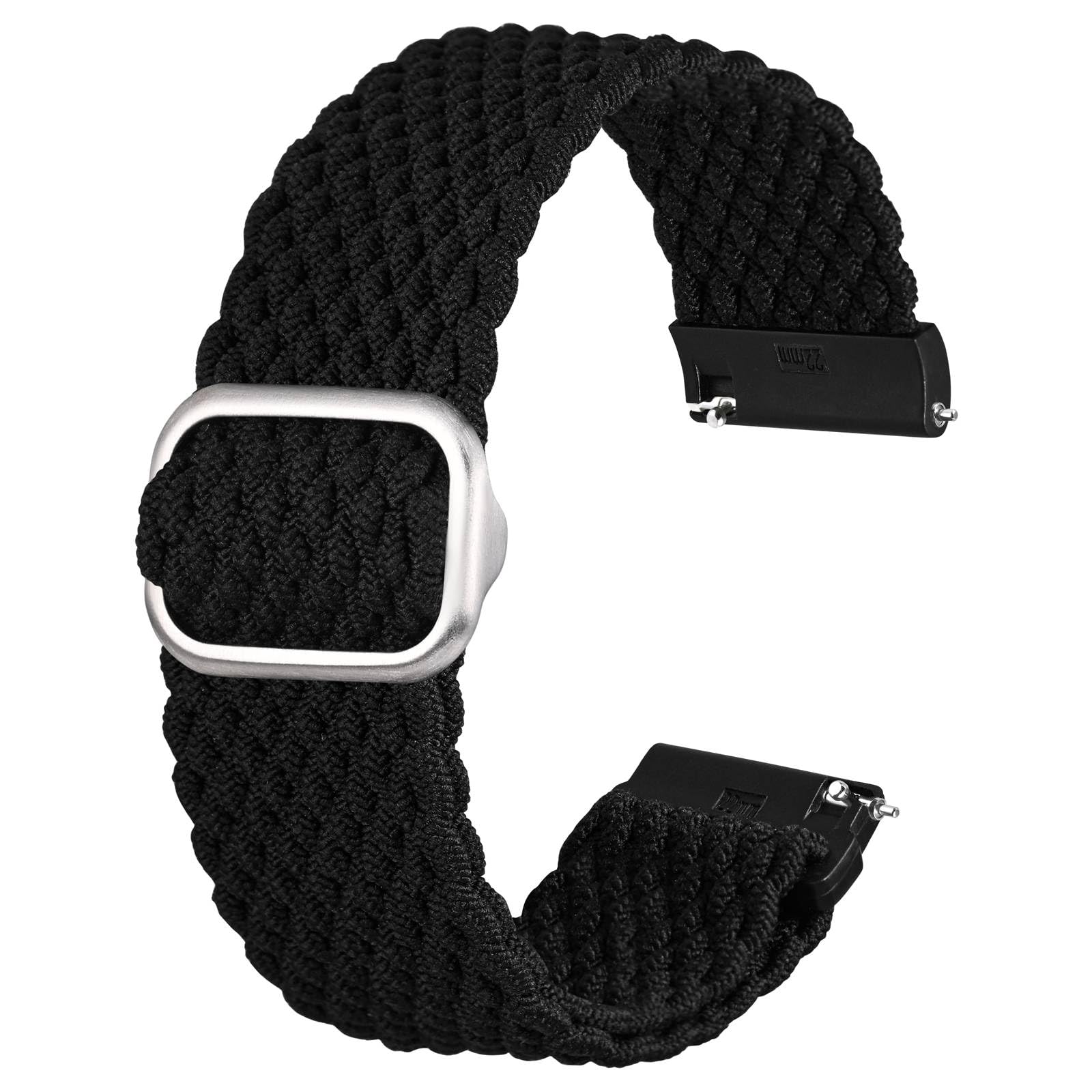 ANBEER Geflochtenes Nylon Solo Loop Uhrenarmband, dehnbares Schnellverschluss Ersatzarmband mit verstellbarer Schnalle