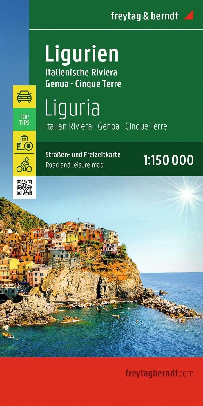 Liguria Road and Leisure Map: Italian Riviera - Genoa T10