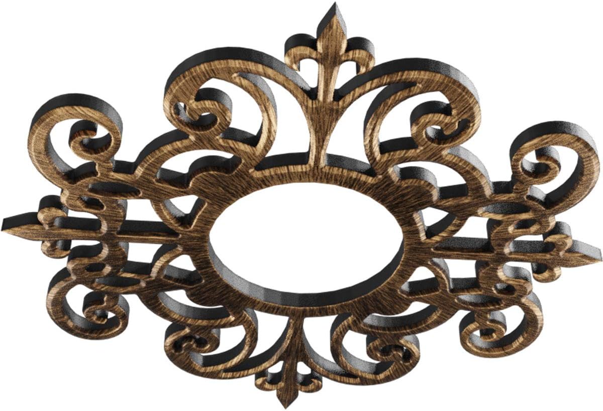 Ekena Millwork CMPP32DIABZ Dijon Architectural Grade PVC Pierced, Antiqued Bronze Urethane Ceiling Medallions 32"OD x 10 3/8"ID x 1"P