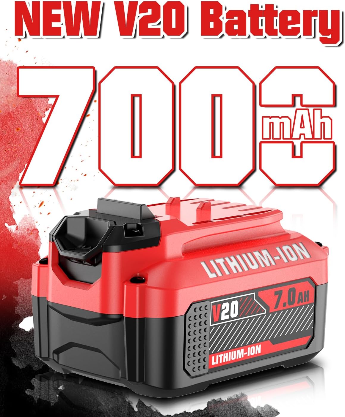 Bonadget New 7.0Ah 2PACK for Craftsman 20V Battery for Craftsman V20 Battery CMCB205 CMCB202 CMCB204 CMCB206 Tool Battery Replacement Lithium-ion - Image 2