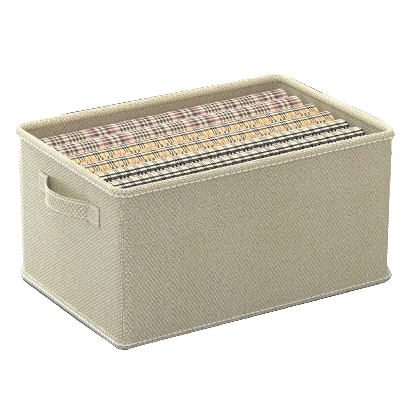 Lot de 2 séparateurs de tiroir à vêtements – Boîtes de rangement pliables pour sous-vêtements, soutien-gorge, chaussettes, cravates – Beige – 47 x 35 x 30 cm – Solution parfaite pour les tiroirs