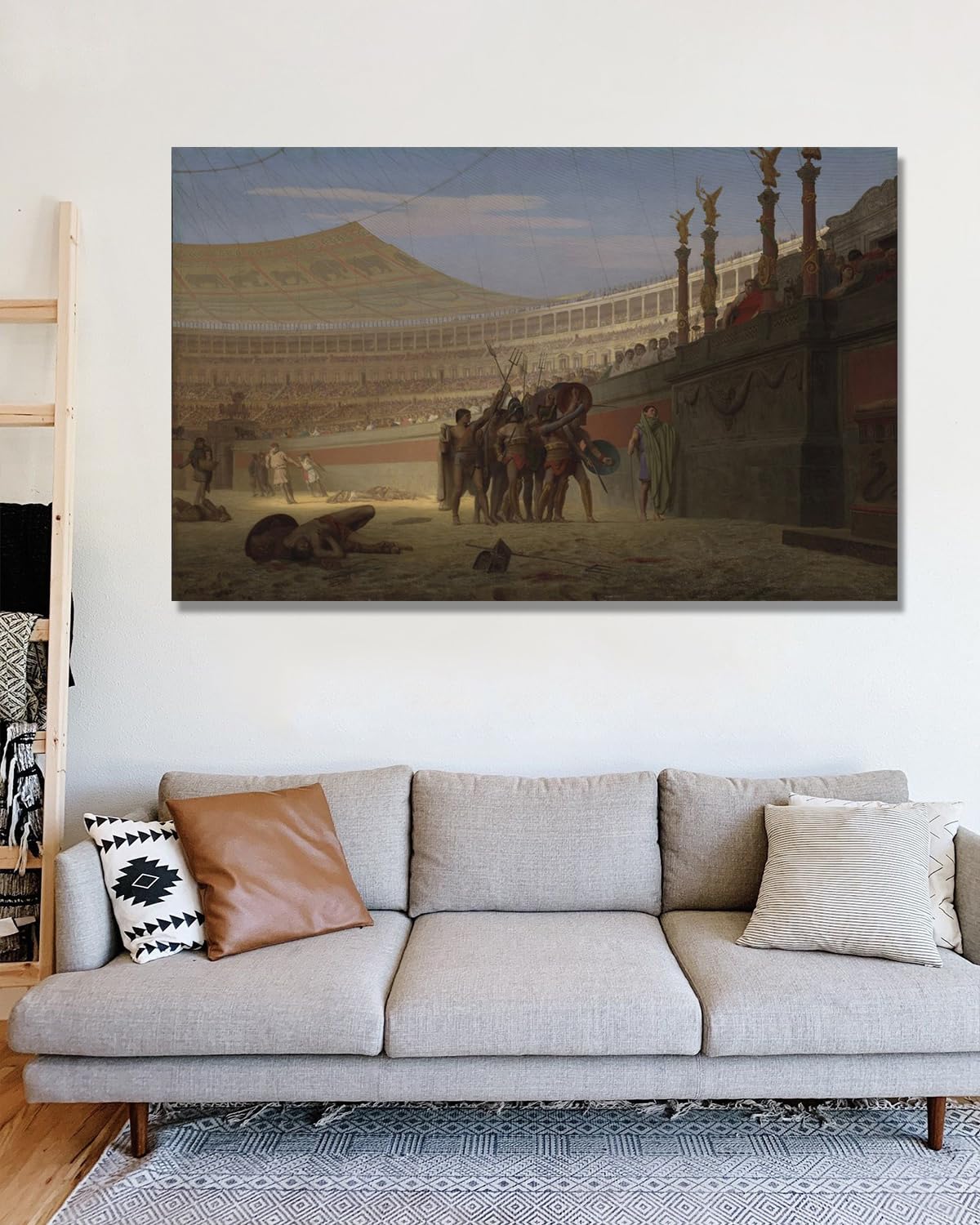 Słynne obrazy olejne, (bez tytułu 22) autorstwa Jean Leon Gerome, reprodukcja druku na płótnie, grafika krajobrazowa do dekoracji salonu. Tylko płótno 30 x 48 cm