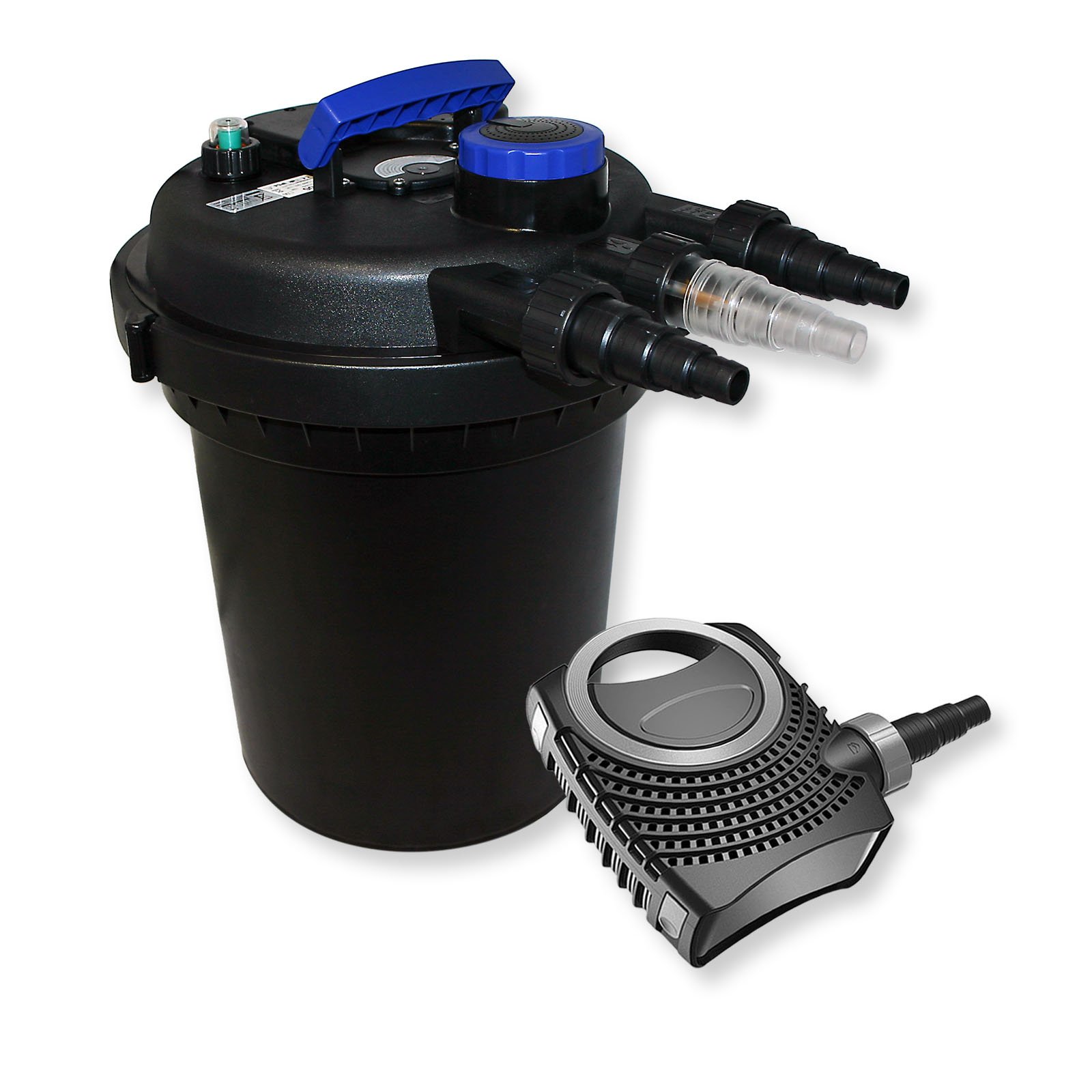 SunSun CPF-180 Teichdruckfilter bis 6000 L Teichfilteranlage 11W UV-C Teichklärer CTF-8000 SuperECO Teichpumpe 8000l/h 70W