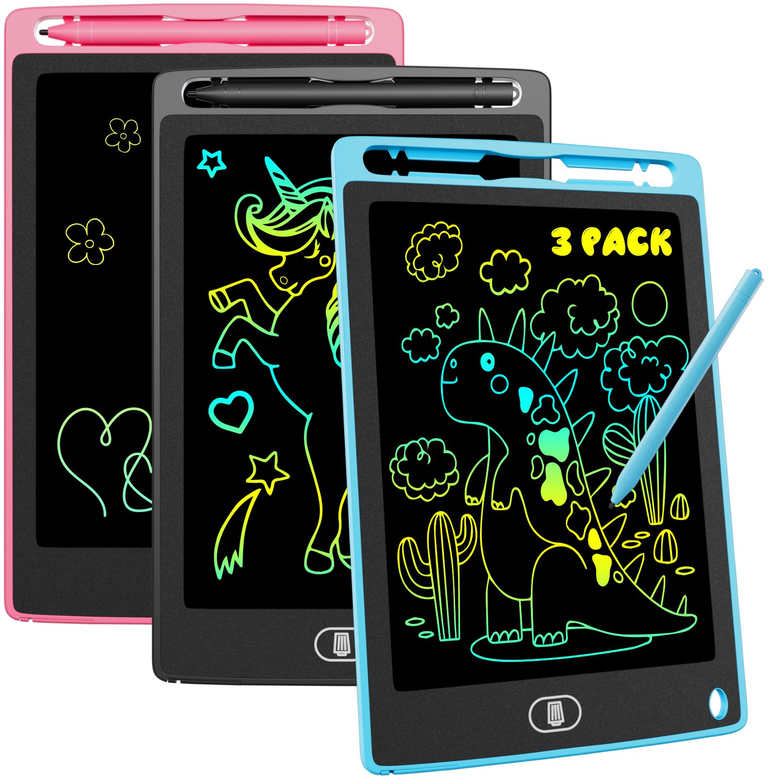 8.5-Inch Kids' Drawing Tablet – 3-Pack