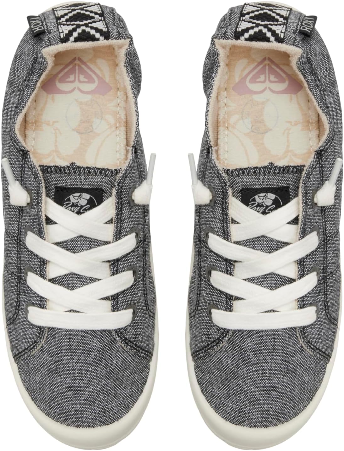 Roxy Women's Bayshore Plus Sneaker, Black Canvas, 8 - Image 7