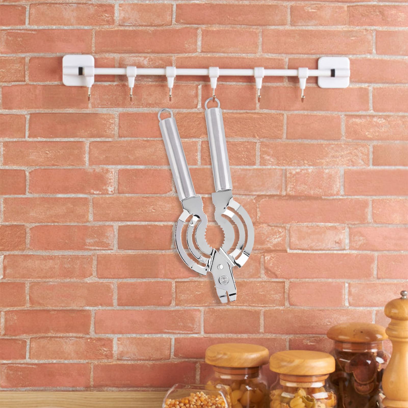 lvifloae Automatic Lid Opener Jar Opener Multifunctional Stainless Steel Can Opener Adjustable Bottle Jar Lid Remover Metal For Home Kitchen Restaurant 10.2 X 3.5in