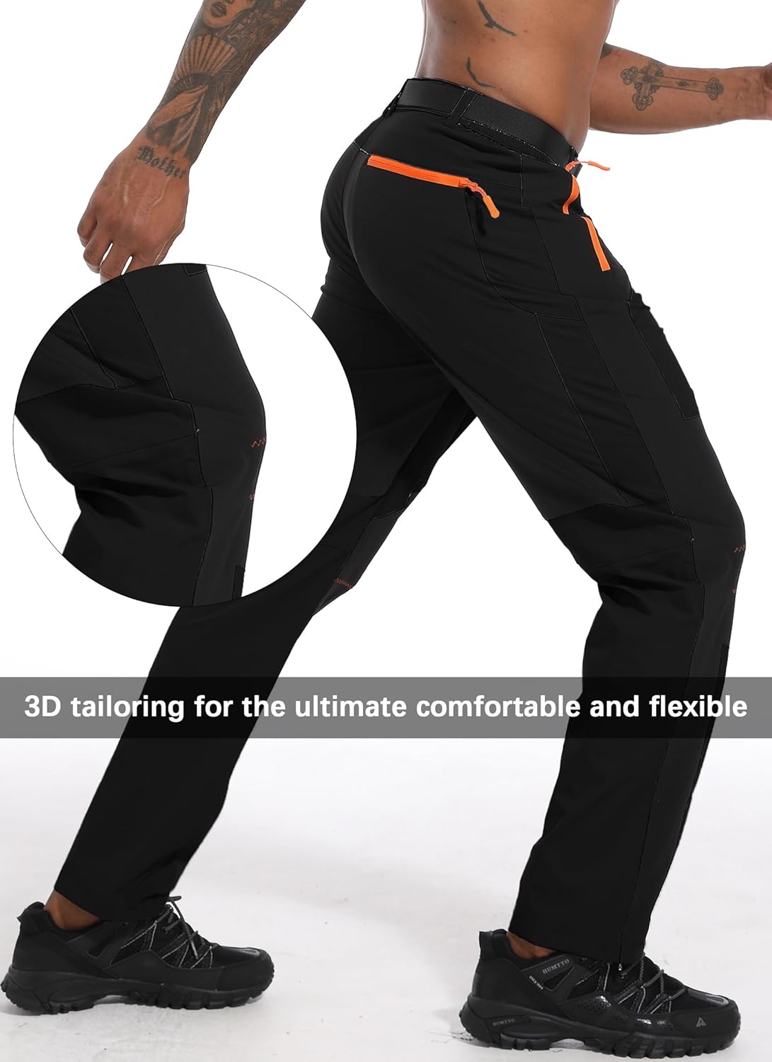 Men's Hiking Cargo Pants Outdoor Water Resistant Lightweight Quick-Dry Athletic Apparel, namely, Pants - Image 7