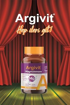 Argivit Magnizinmore Magnezyum, Çinko ve Vitamin D İçeren Takviye Edici Gıda 60 Tablet