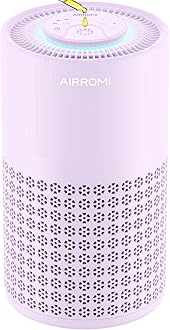 Air Purifier for Bedroom with True H13 HEPA 3-in-1 Filters, Pet Air Purifiers for Home Cat Pee Smell, Covers Up to 990 Ft², Quiet 360° intake Air Cleaner for Allergies Dust Smoke Odor Purple