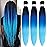 Ombre Sea Blue Braiding Hair Pre Stretched Synthetic Yaki Ez Braid Braiding Hair