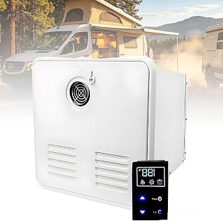Calentador Agua Sin Tanque Autocaravanas,Calentador Agua Instantáneo a Gas Sin Tanque para Autocaravanas,Caravanas Y Remolques Viaje White