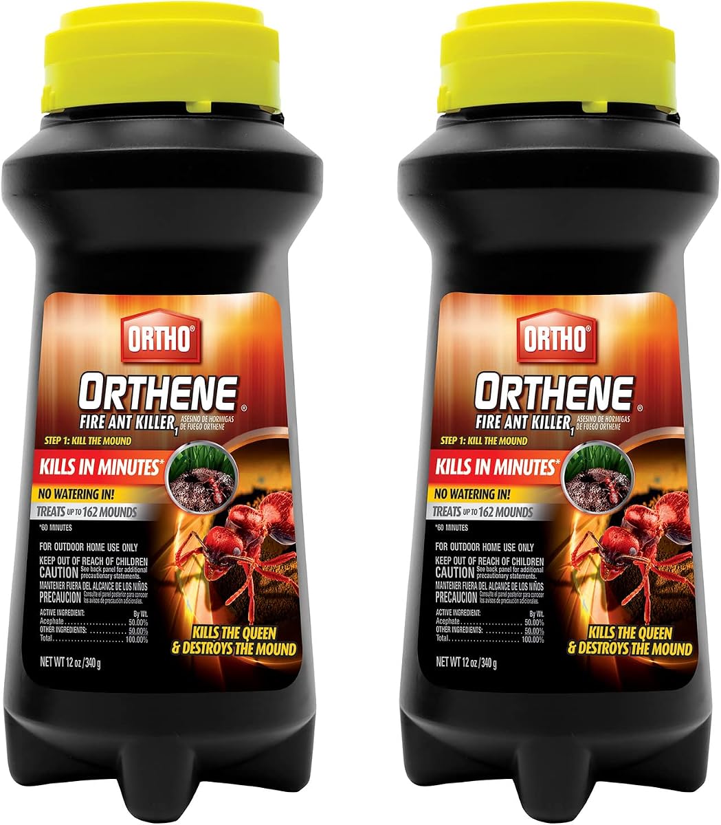 Ortho Orthene Fire Ant Killer1, 12 oz. (2-Pack) | Outdoor Ant Killer, Kills the Queen, No Watering Needed, Begins Working in 60 minutes