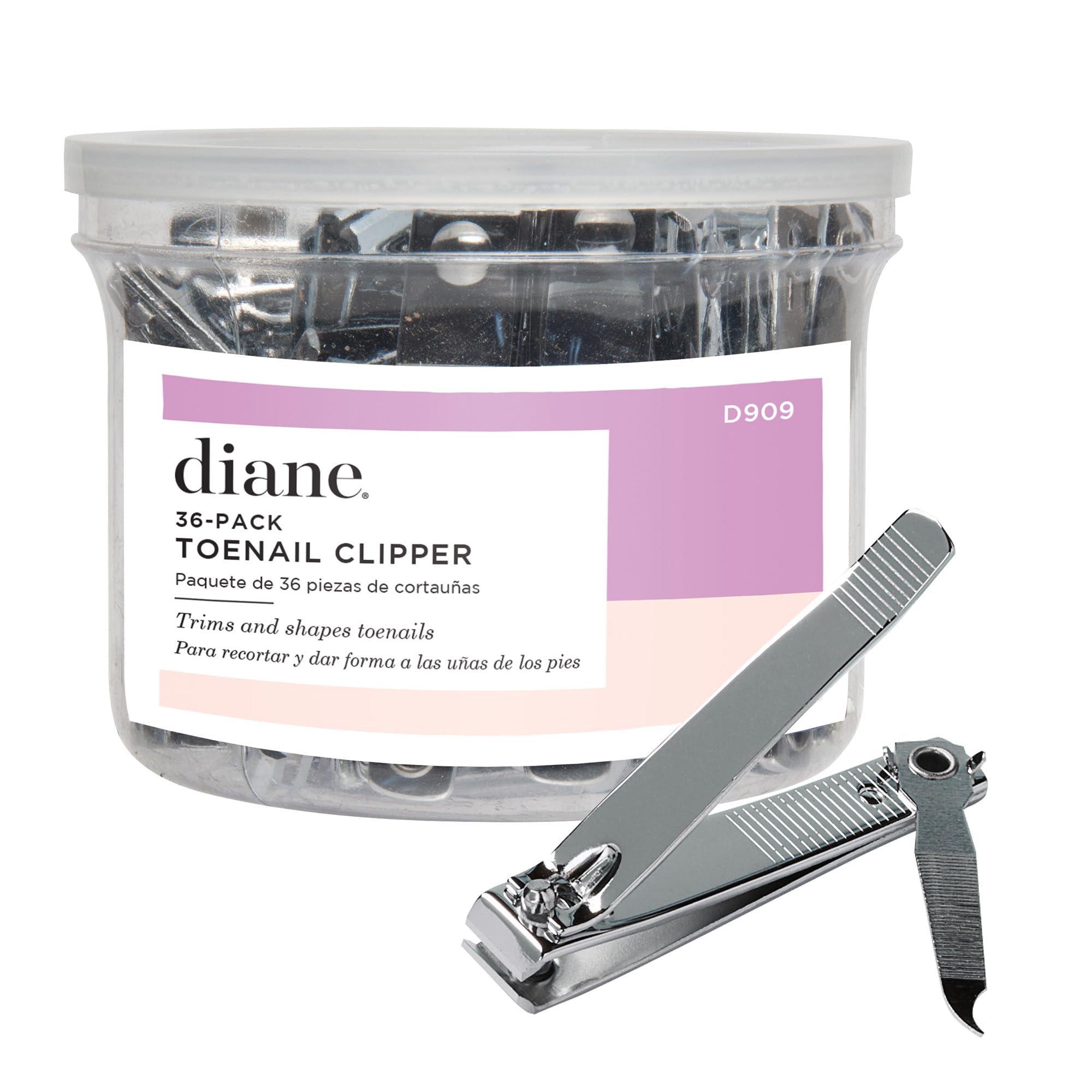 Diane D909 - Tagliaunghie per dita dei piedi, confezione da 36