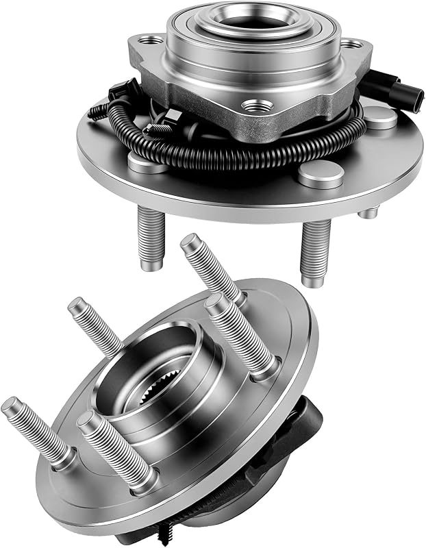 Cubo de roda dianteiro com rolamento KNOLET 515151 para Ram 1500 4WD/RWD com ABS – Par