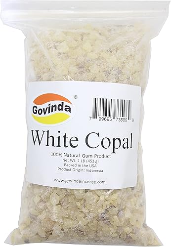 Miniatura 1 de Govinda - Incienso de goma de savia de árbol de copal blanco 1 libra