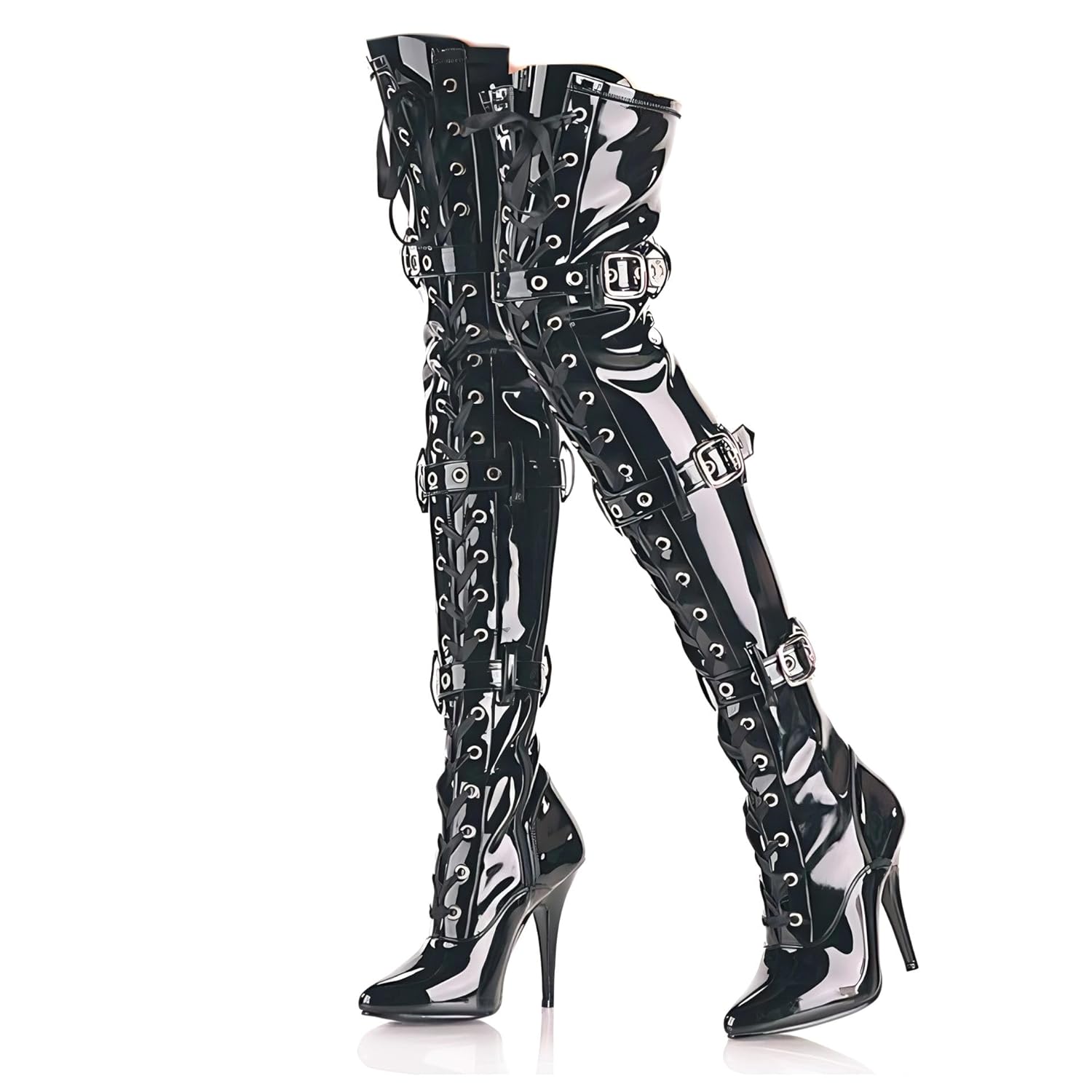 Stripper Knee Boots With Heels