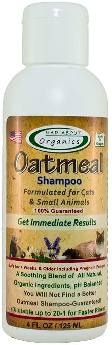Mad About Organics All Natural Cat/Small Animal Oatmeal Anti-Itch Shampoo 4oz