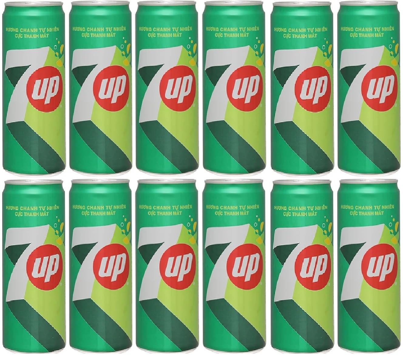 7up Lemon Lime Refreshing Soft Drink Each 320ml (Pack Of 12) Imported