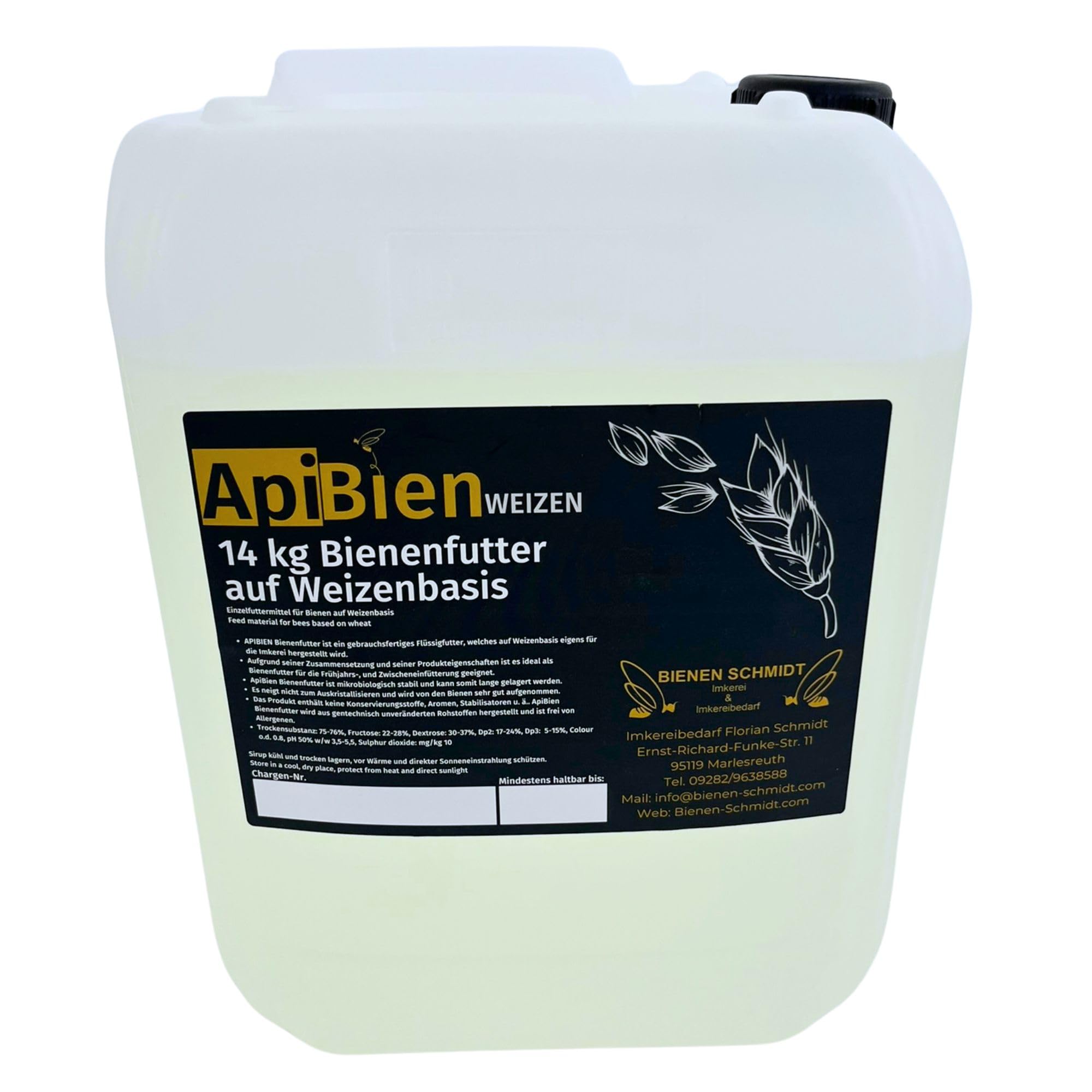 2x APIBIEN Bienenfutter Sirup 14 kg flüssig im Kanister Weizenbasis Futter für Bienen