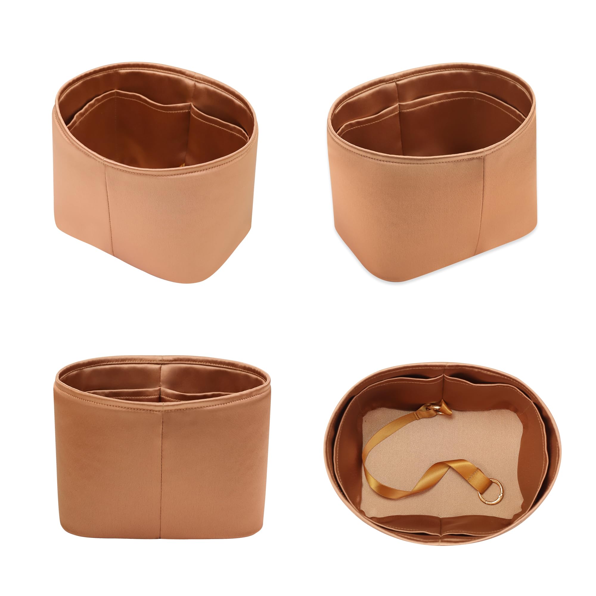 Organizador de monedero para bolsos, organizador de bolsas de seda para bolsa y bolso de lujo, bolsa de mano, suave y sedosa, organizador de bolsas compatible con Picotin 22 (ovalado PC22,