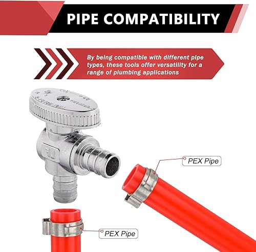 Miniatura 4 de Paquete de 10 válvulas de freno de ángulo de giro de 14 de 12 pulgada Pex X 12 pulgada Pex latón cromado (VALVE102-10 unidades)