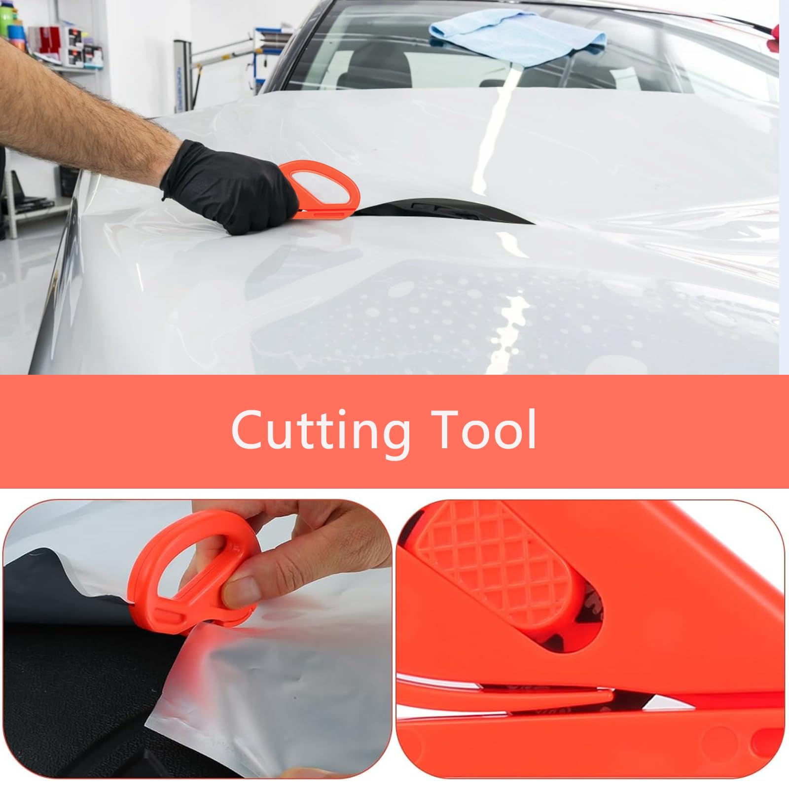 22 Piezas Espatula Vinilo Kit, Incluye Raspadores, Cuchillos de precisión, raspar el tablero, Herramienta de Corte de Bordes para Muebles y Coche, Ventanas