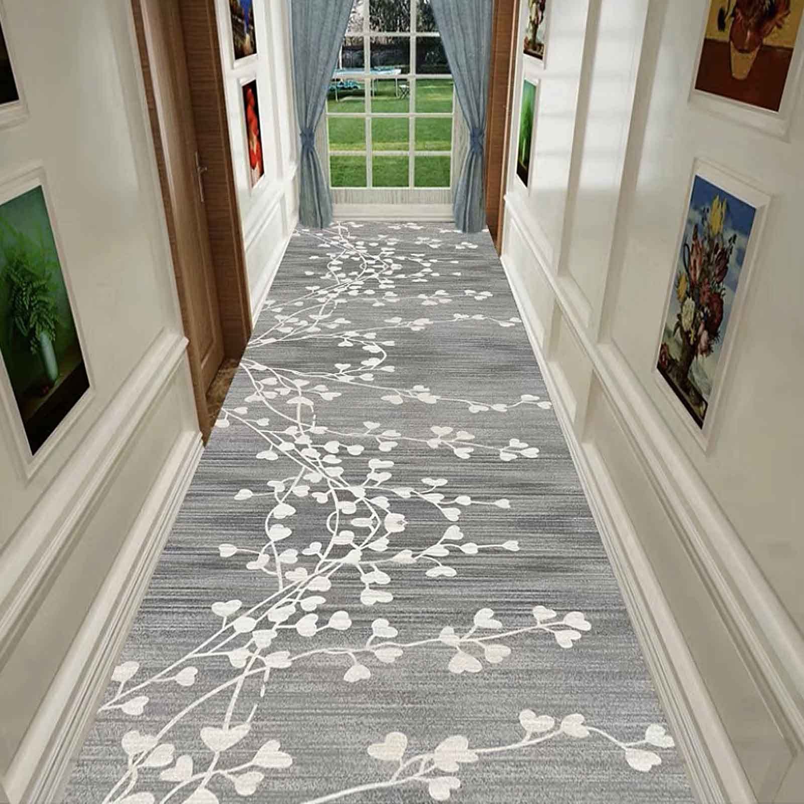 Tapis de sol lavable 80x200 en coton tissé pour entrée et chambre
