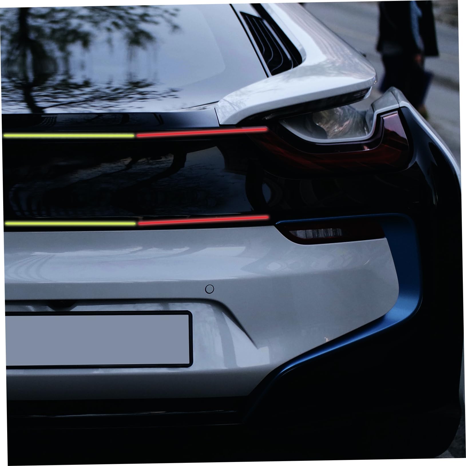 INOOMP 5 Sätze Reflektierende Fahrradaufkleber Abnehmbar Und Zuschneidbar Farben Für Bei Dunkelheit 5 Rollen * 5