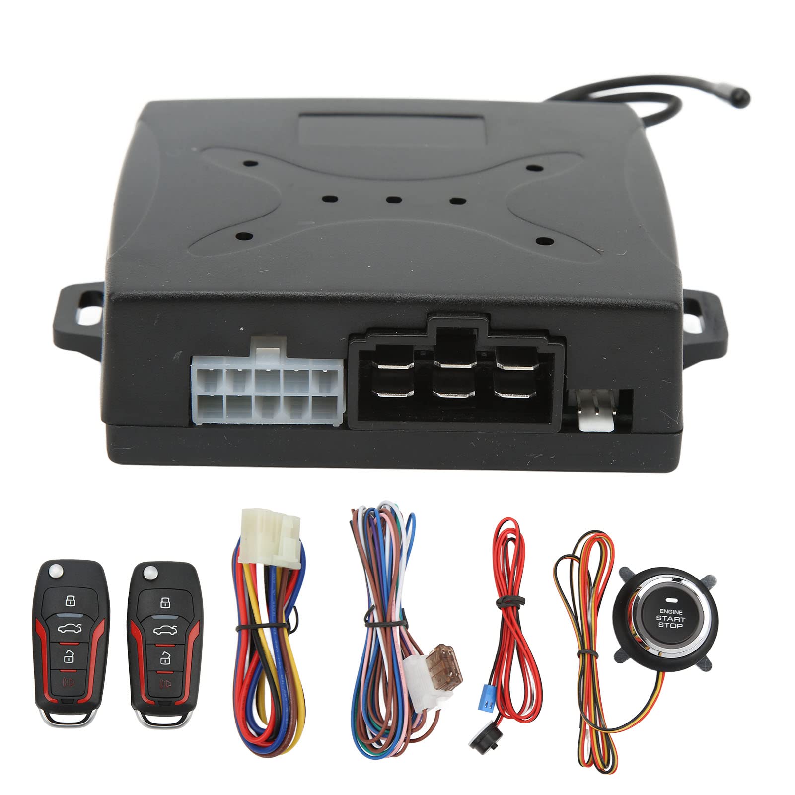 aqxreight Kit de Verrouillage centralisé à Distance, Système D'entrée sans clé de Voiture 12V Antivol Un Bouton Démarrage Système de Verrouillage à Distance Universel pour Les Automobiles