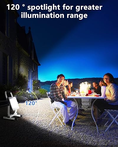 Miniatura 7 de UFOND Luz de trabajo LED de 4000 lúmenes con soporte, luces de inundación portátiles impermeables de 40 W, ángulo de brillo de luz de trabajo