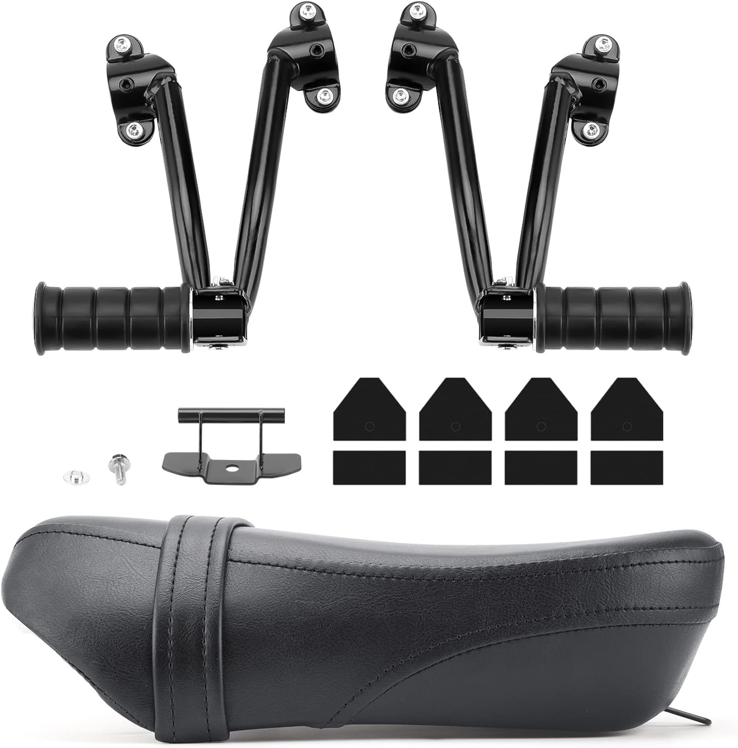 Motorcycle Rear Passenger Seat and Foot Pegs Kit Compatible for Kawasaki Vulcan Backrest S 650 EN650 VN650 2015-2025