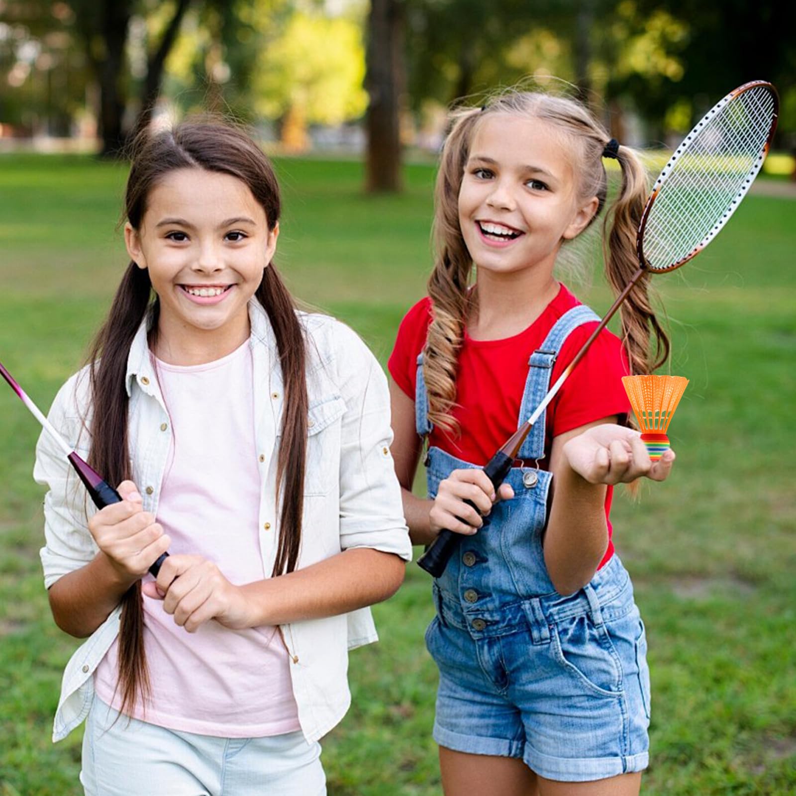 CATELL 20 Piezas Volantes de Bádminton, Plástico Coloridos para Exteriores e Interiores
