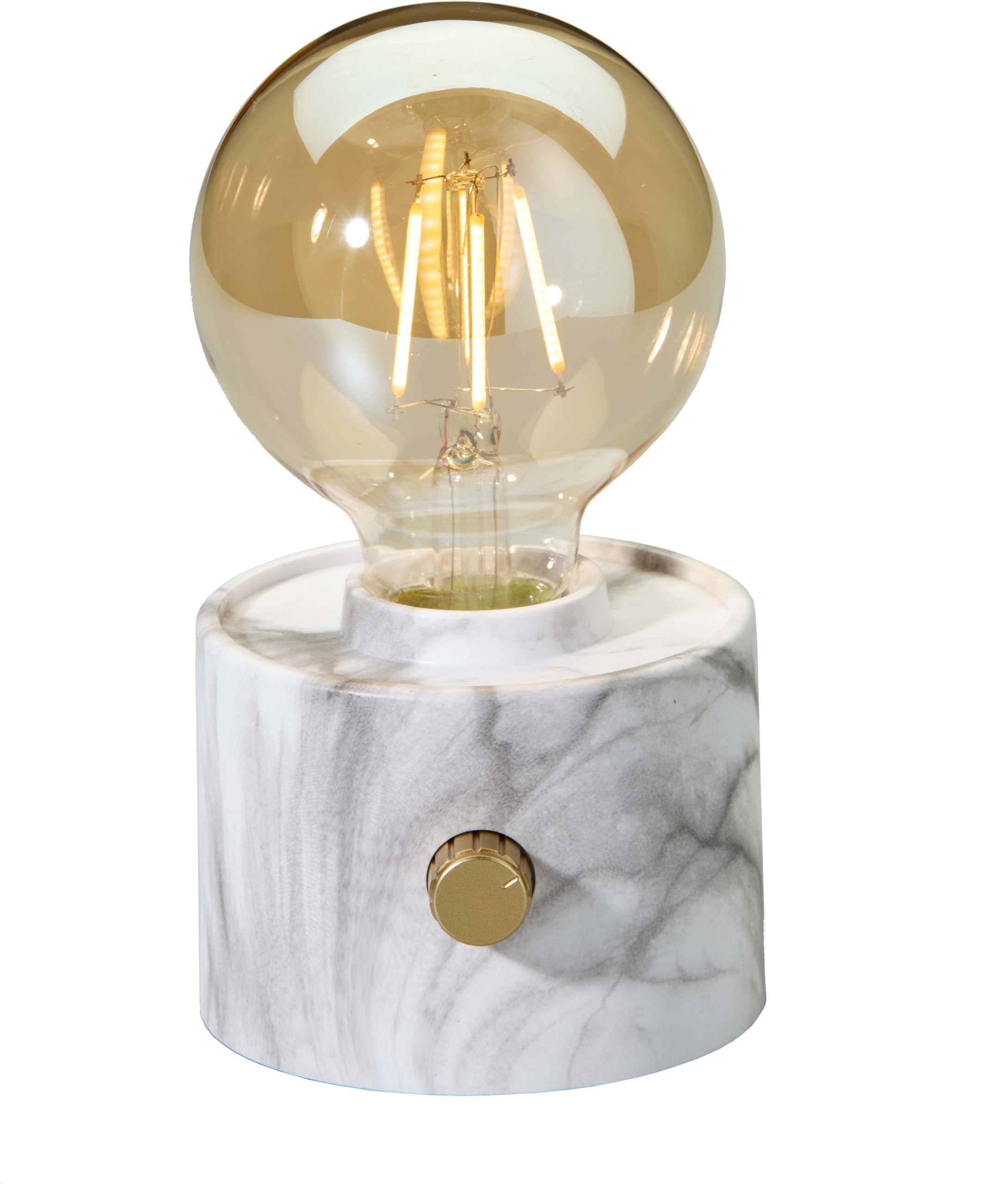 Retro LED Tischlampe Mit Kugelglas – Schwebender Mond-Look, 3 Farbtemperaturen, 5W, Für Wohnzimmer & Schlafzimmer