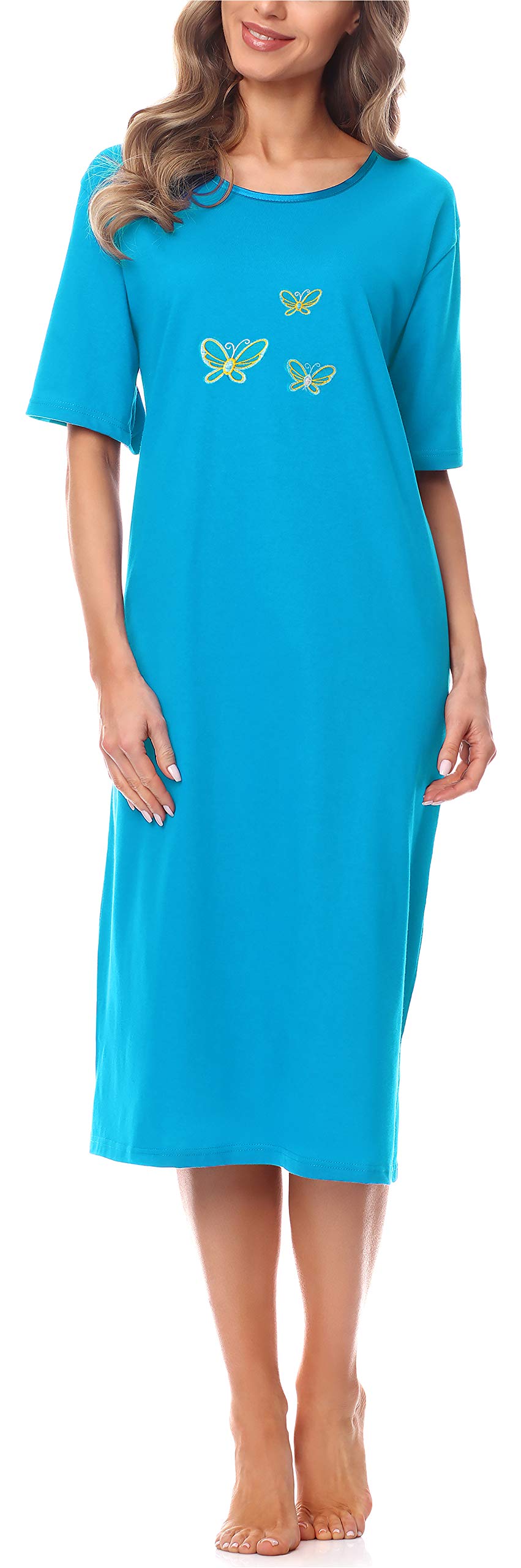 Merry Style Damen Kurzarm Nachthemd 91LW1